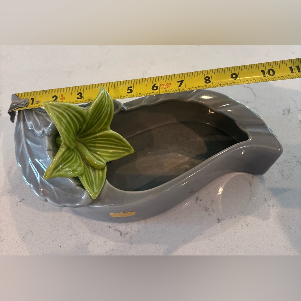 Royal Haeger Gray & Green Ceramic/Ashtray Vase (R1295) Great Condition - Picture 9 of 11